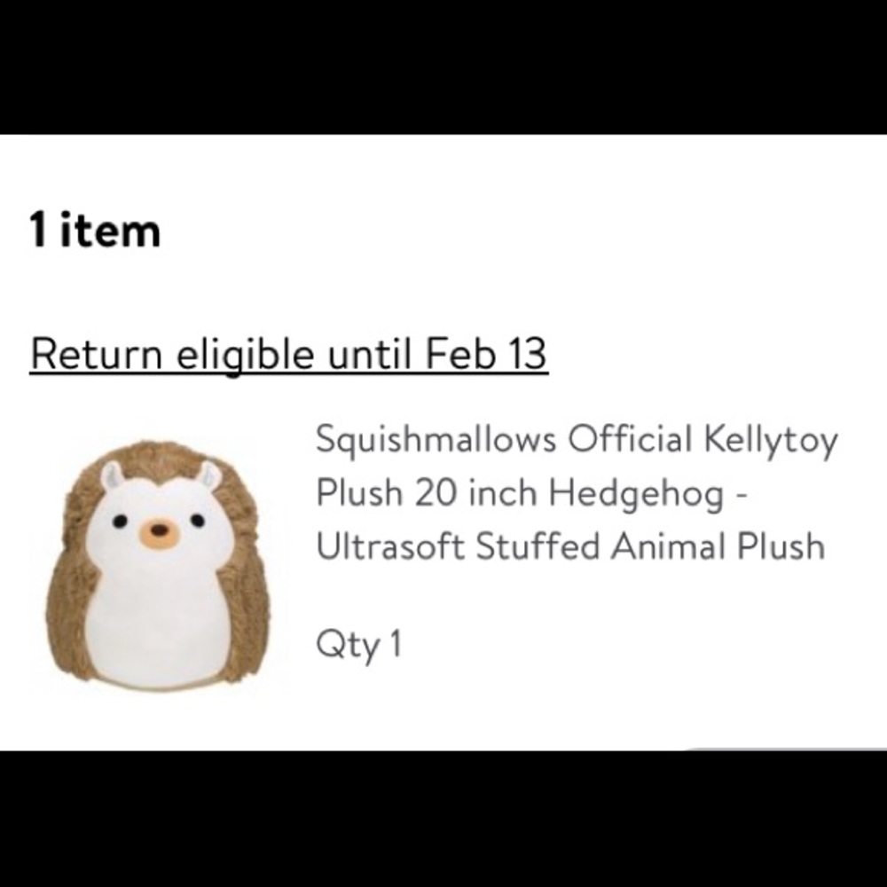 Brand new with tags 20 inch hedgehog Squishmallow